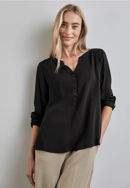 Street One Basic Bluse in Unifarbe Letzte 3 Tage
