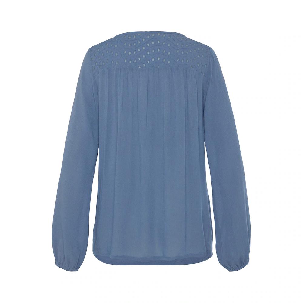 LASCANA Crepebluse mit Lochstickerei Damenbluse lockere Passform Letzter Tag