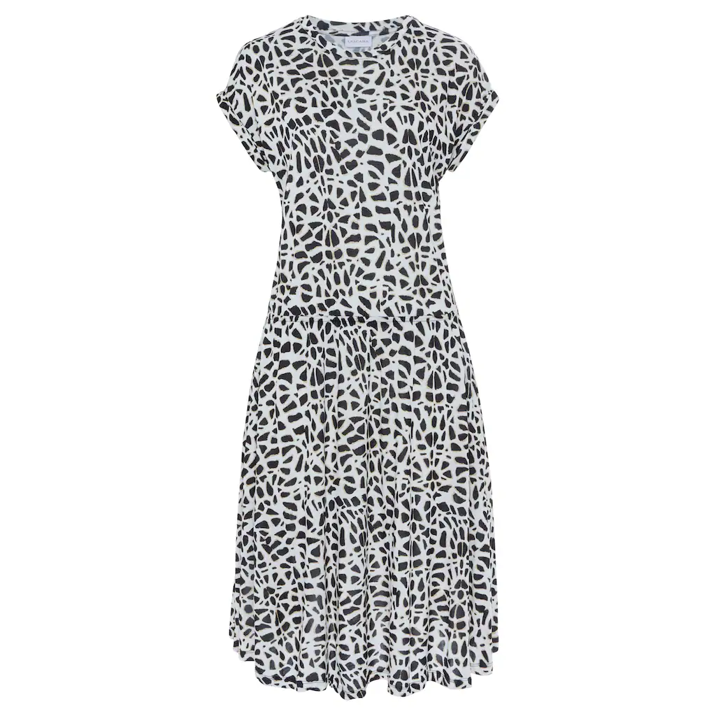 LASCANA Jerseykleid mit Animalprint kurzärmliges Sommerkleid casual-chic Günstiger Verkauf