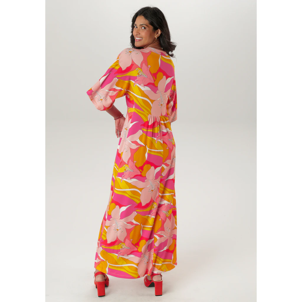 Aniston SELECTED Maxikleid mit weiten 3/4-langen Ärmeln - NEUE KOLLEKTION Letzte 3 Tage