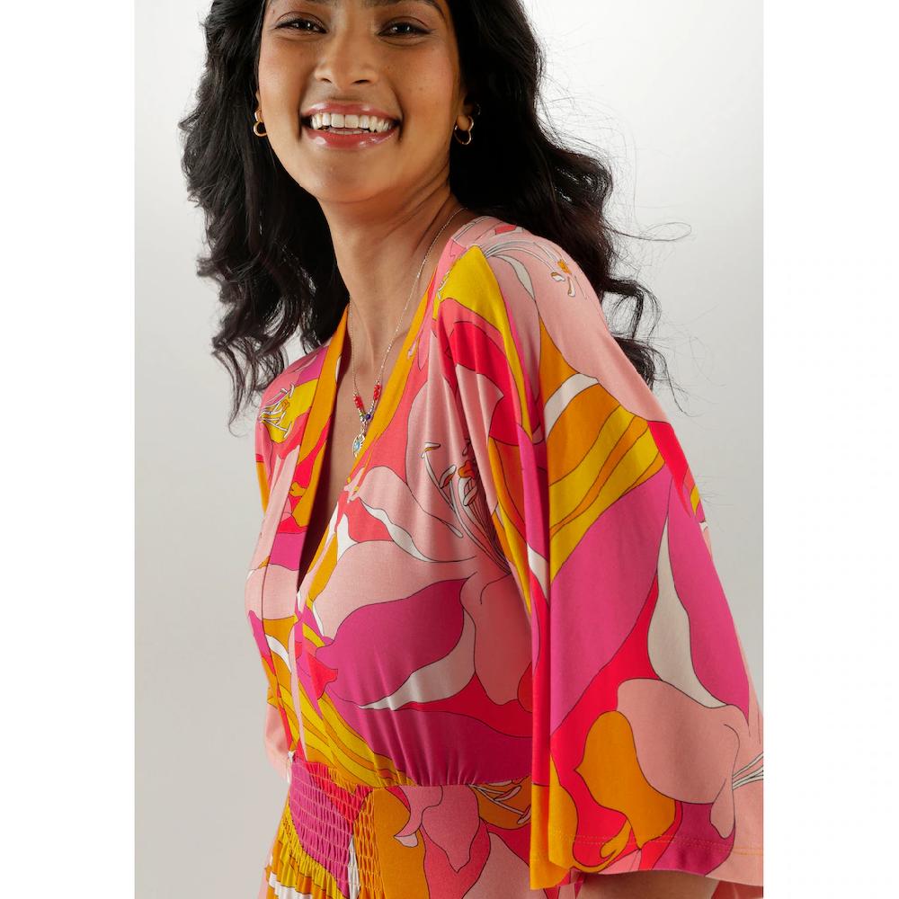 Aniston SELECTED Maxikleid mit weiten 3/4-langen Ärmeln - NEUE KOLLEKTION Letzte 3 Tage