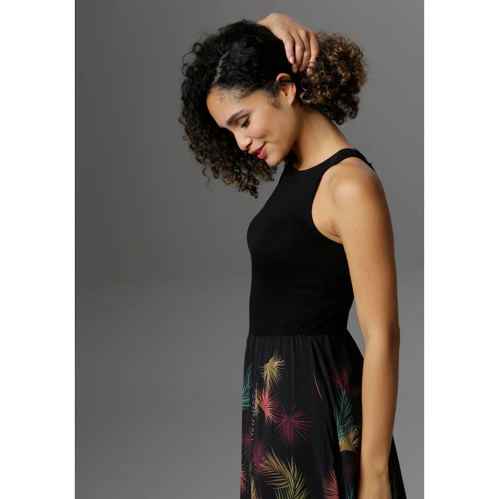 Aniston SELECTED Sommerkleid mit buntem Blätterdruck Online