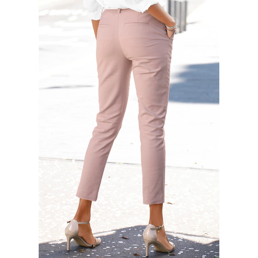 LASCANA Chinohose in verkürzter Länge Stoffhose in schmaler Passform casual-chic Günstiger Verkauf