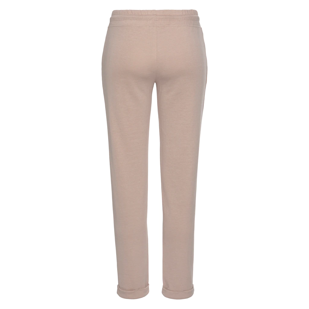 H.I.S Sweathose Schlupfhose mit kleinem Aufschlag am Saum Loungewear Exklusivangebot