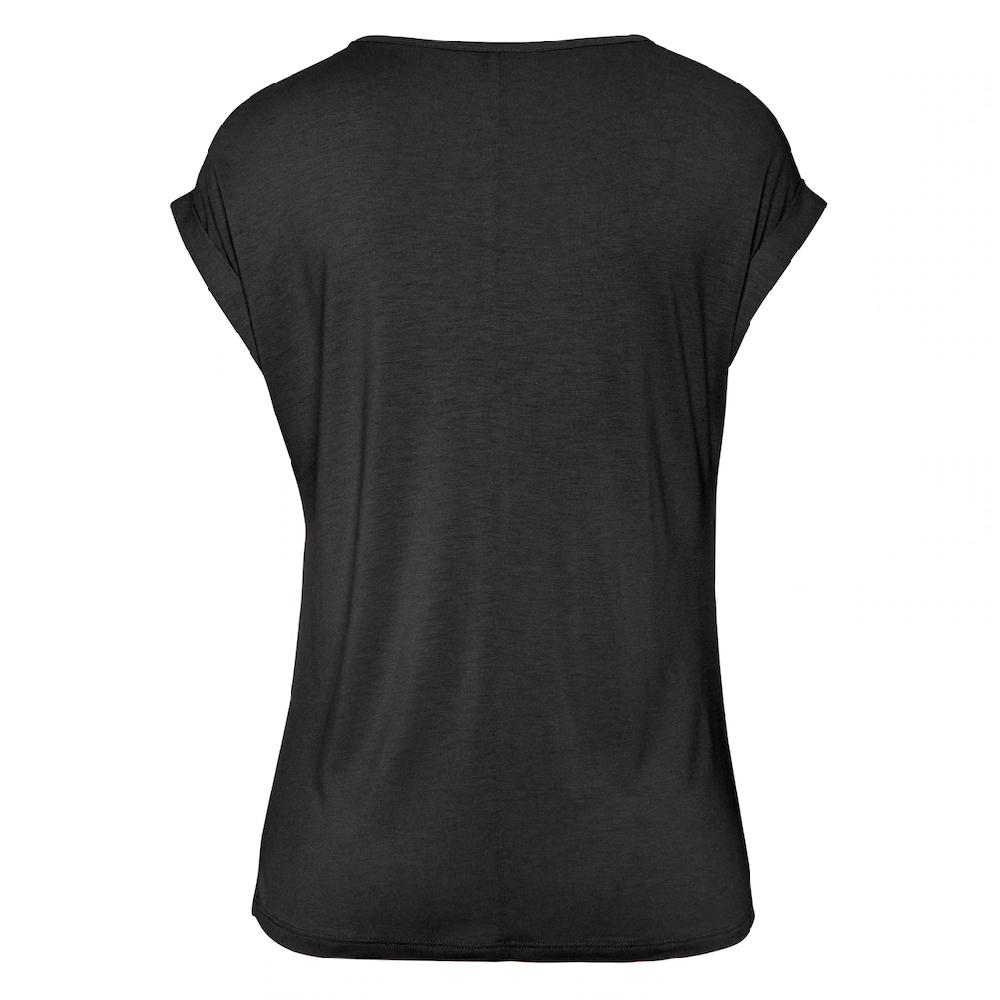 Buffalo Kurzarmshirt mit Zierknöpfen bequemes T-Shirt aus Jersey Basic Neuheiten