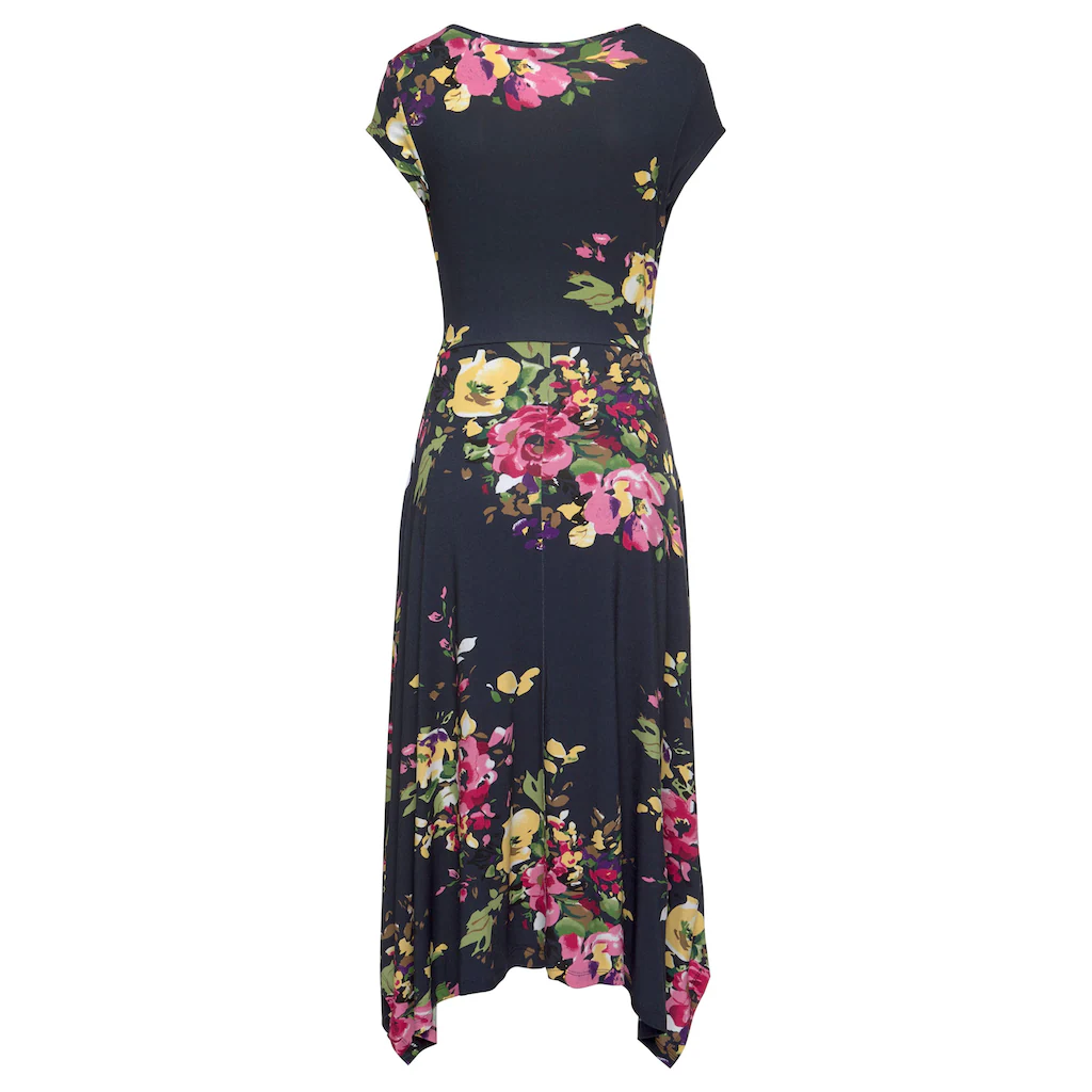 Beachtime Sommerkleid mit Zipfelsaum und Schleife in der Taille Jerseykleid Strandkleid Schlussverkauf