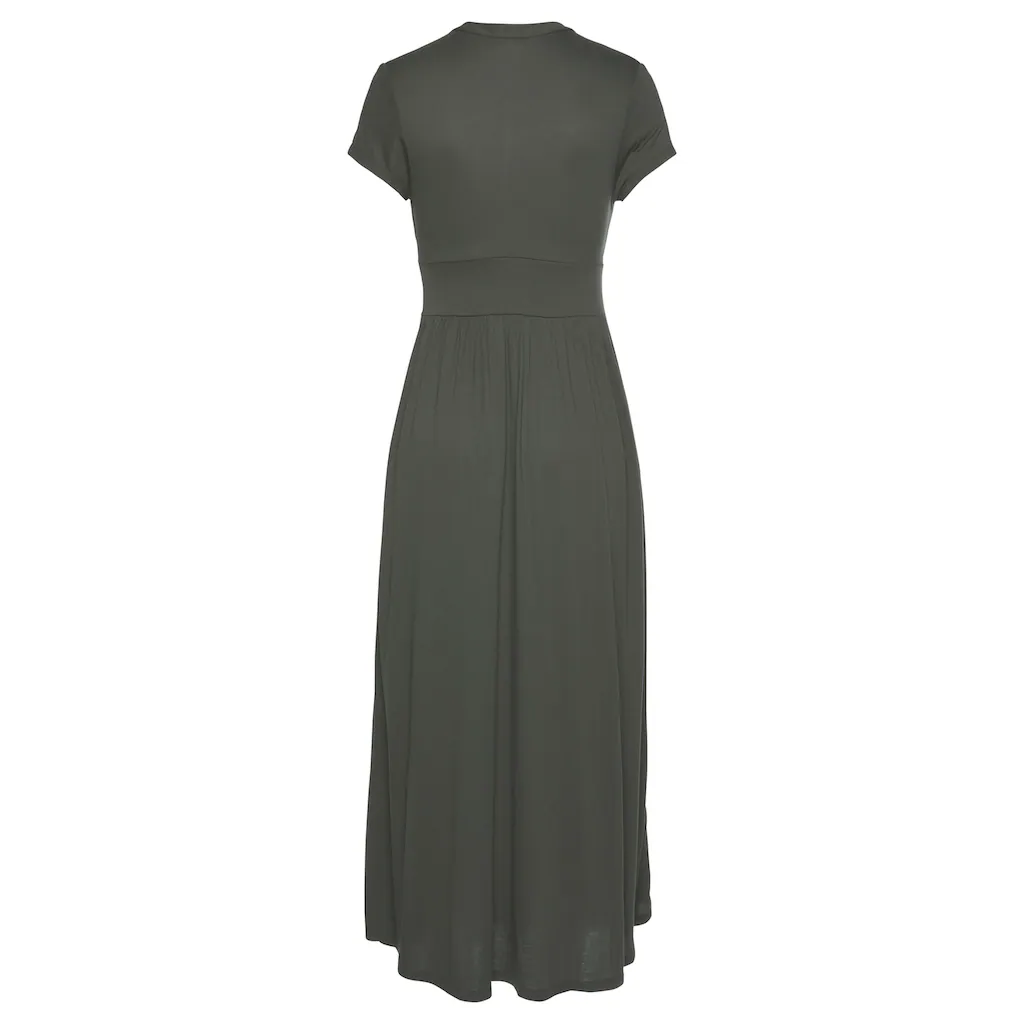 LASCANA Midikleid mit Reißverschluss am Ausschnitt figurbetont sportlich-elegant 50% Rabatt für begrenzte Zeit