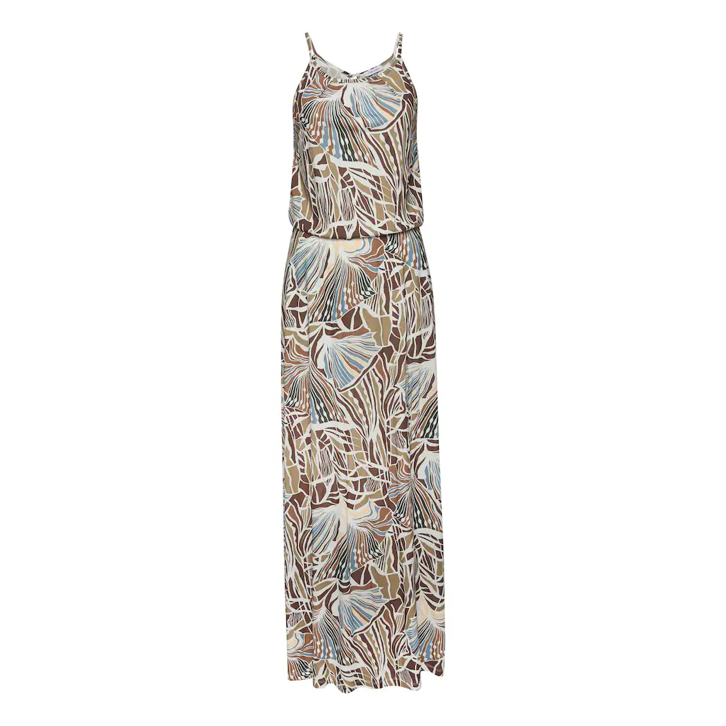 LASCANA Maxikleid leichtes Sommerkleid mit Alloverprint fließendes Strandkleid Große Rabatte