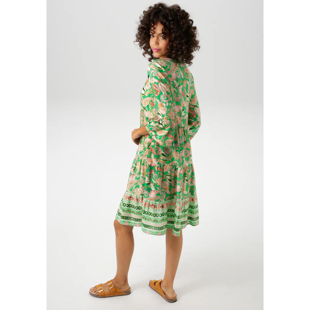 Aniston CASUAL Tunikakleid mit fantasievolle farbharmonischen Druck - NEUE KOLLEKTION Rabatt