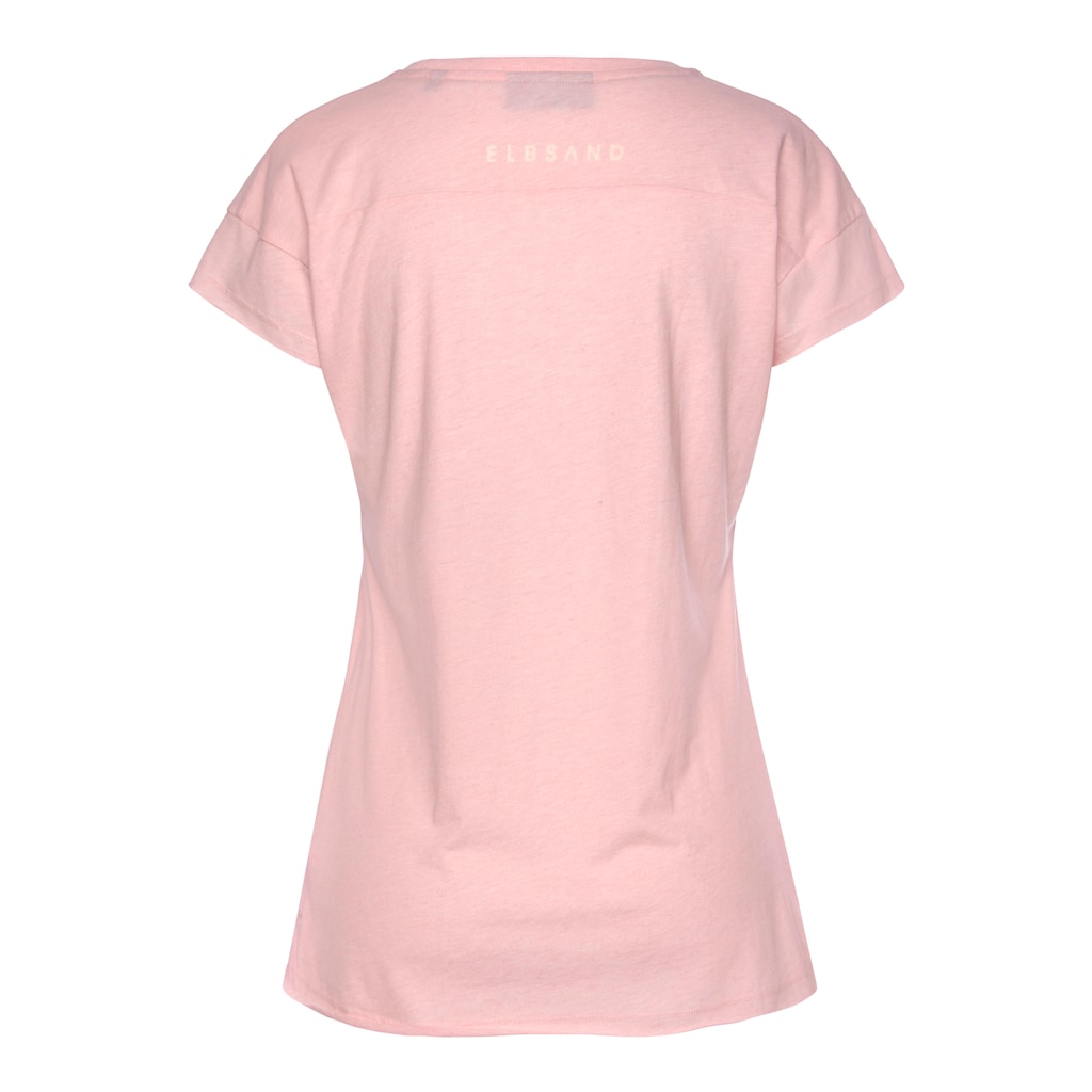 Elbsand T-Shirt »Ranva« mit Logodruck Kurzarmshirt aus Baumwoll-Mix sportlich Vatertagsangebot