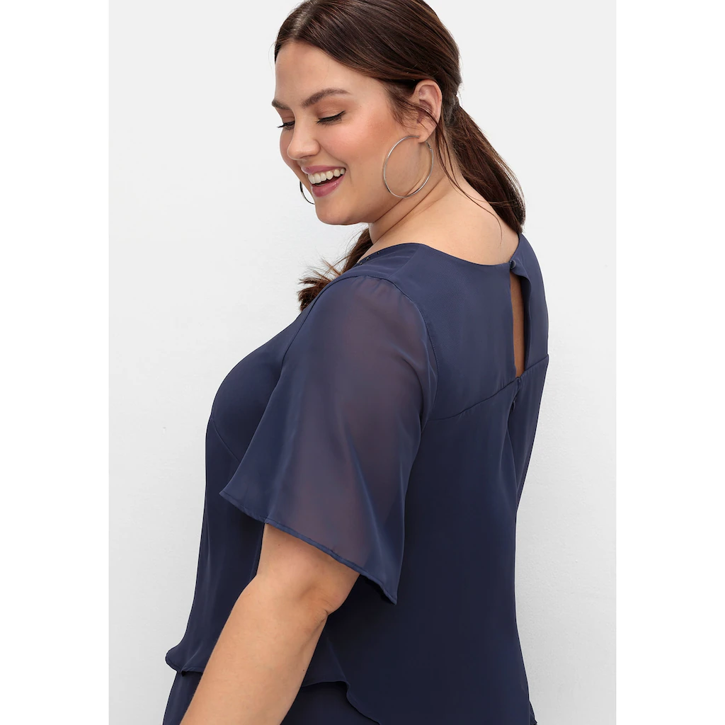 Sheego Jumpsuit »Große Größen« im Lagenlook mit weitem Bein Auslauf