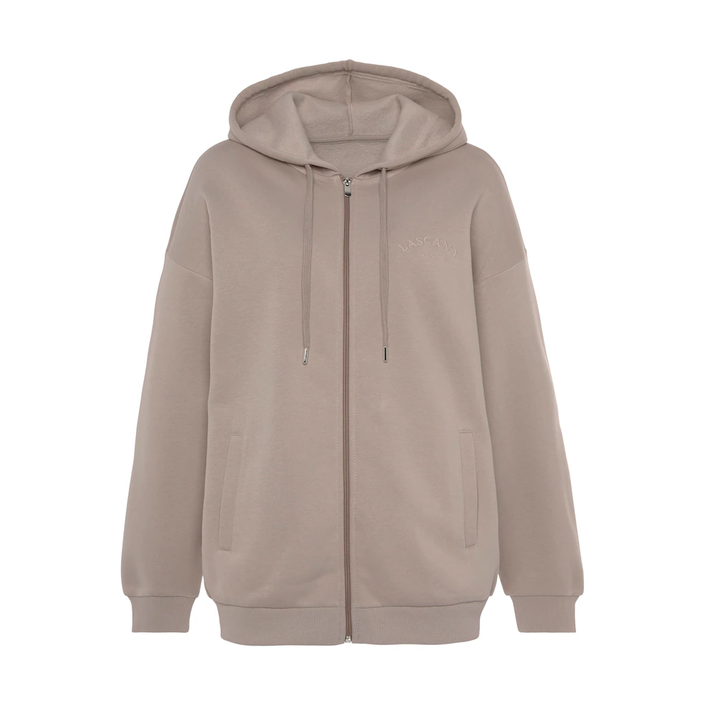 LASCANA Kapuzensweatjacke mit seitlichen Taschen und Innen angeraut Loungewear Kostenloser Versand