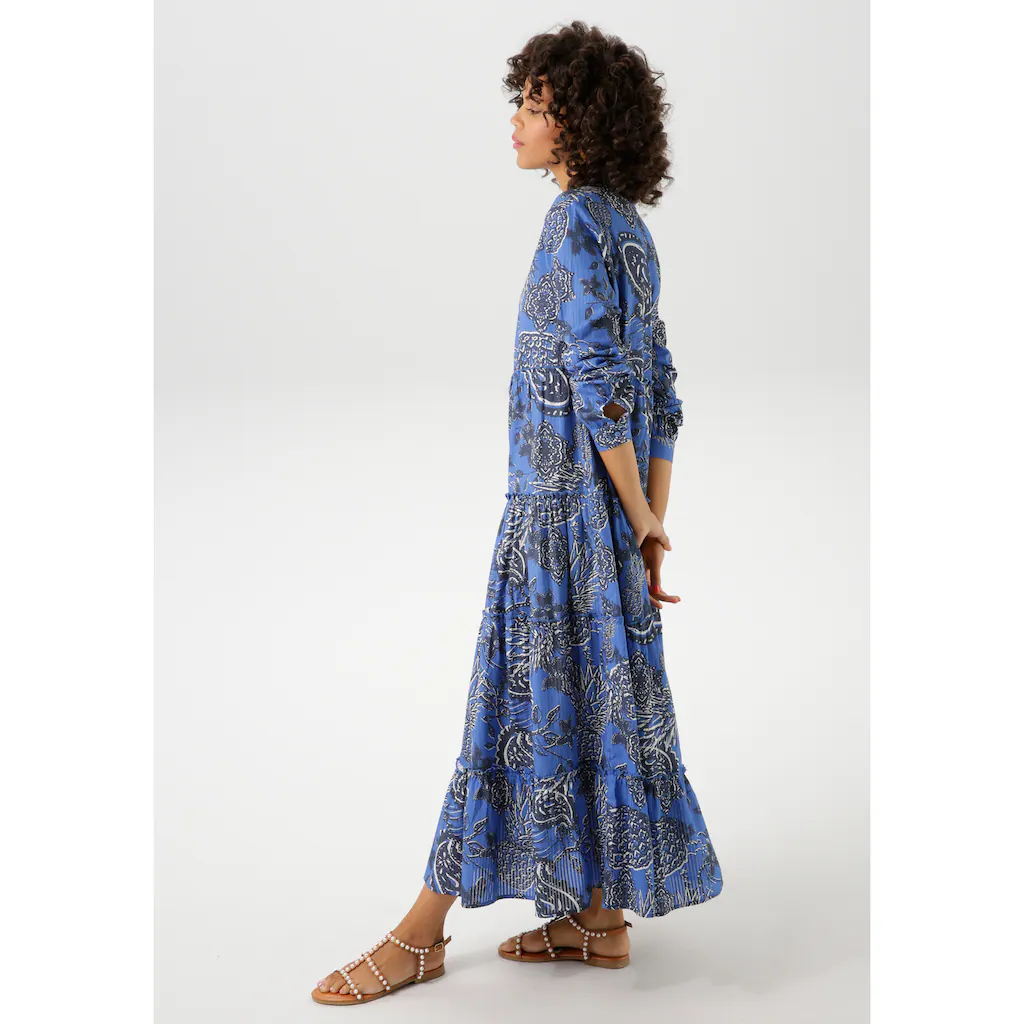 Aniston CASUAL Maxikleid mit extravagantem großflächigen Druck - NEUE KOLLEKTION Top Angebot