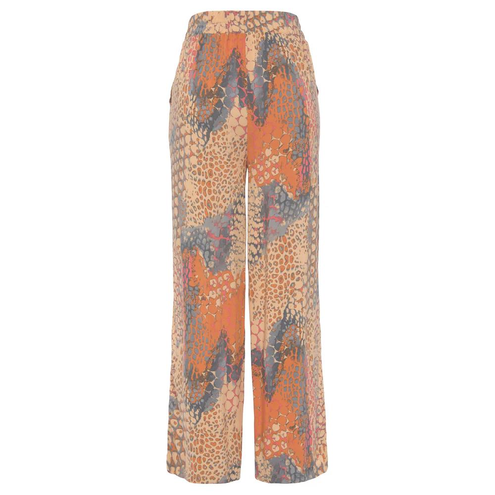 Buffalo Palazzohose (mit Bindegürtel) mit Animalprint und elastischem Bund Schlupfhose Stoffhose Neuheiten