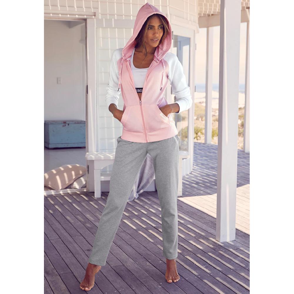 Bench. Loungewear Kapuzensweatjacke mit farblich abgesetzten Ärmeln Loungeanzug 2025