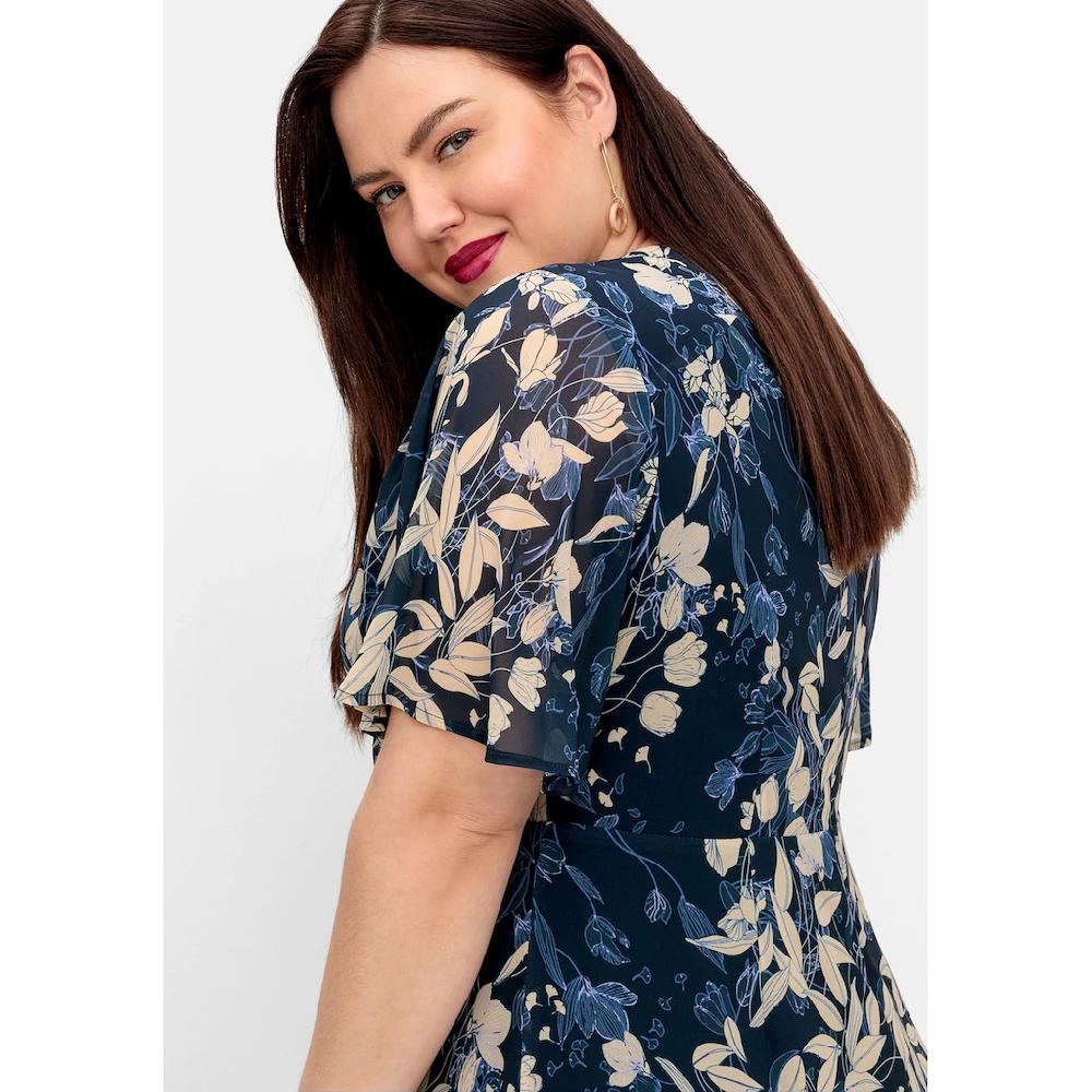 Sheego Abendkleid »Große Größen« aus Chiffon in Wickeloptik Saisonschlussverkauf
