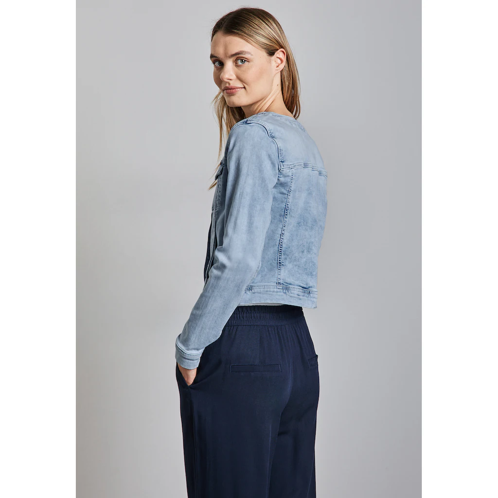 STREET ONE Jeansjacke ohne Kapuze mit Brusttaschen Online Outlet