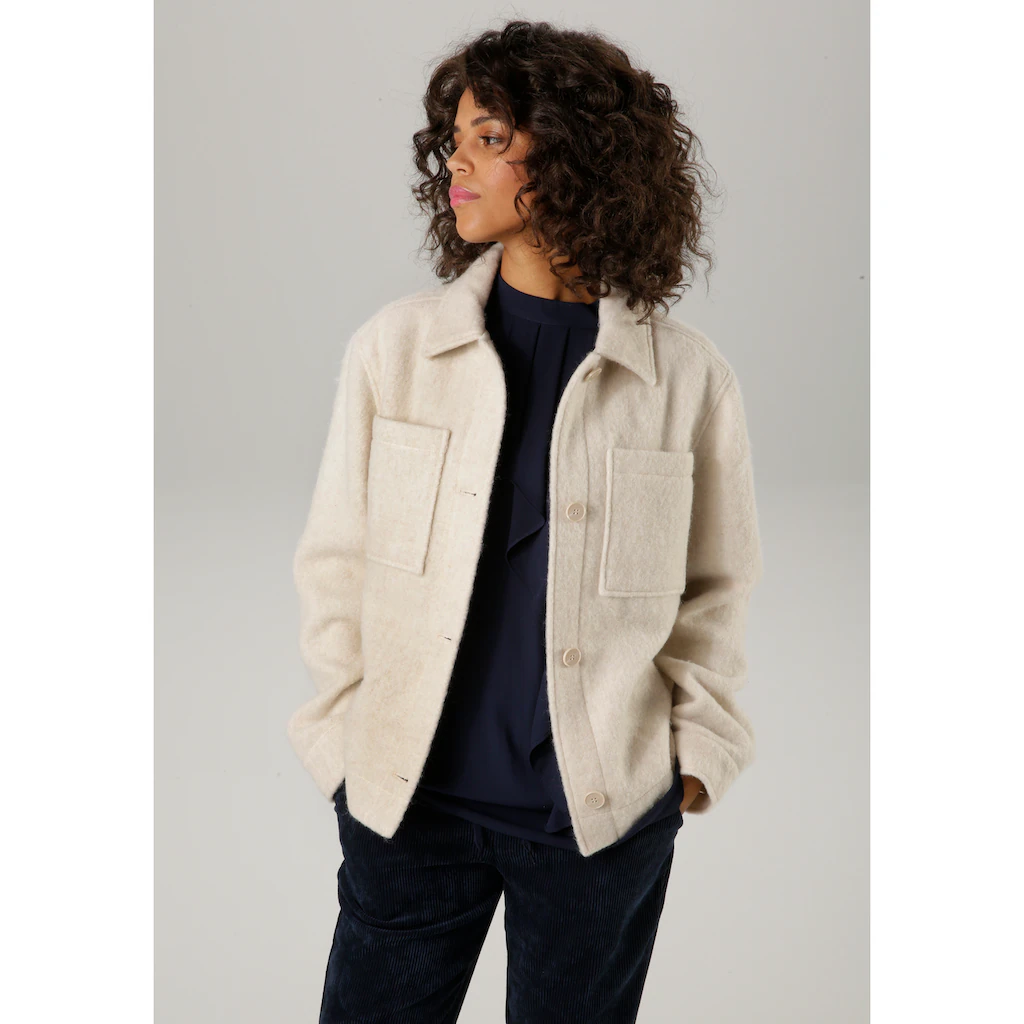 Aniston CASUAL Fleecejacke mit tonigen Knöpfen zu schließen Bestseller