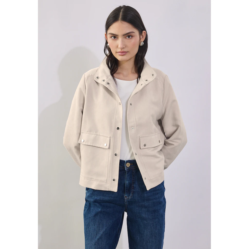 STREET ONE STUDIO Cordjacke ohne Kapuze mit Knopfleiste Räumungsverkauf