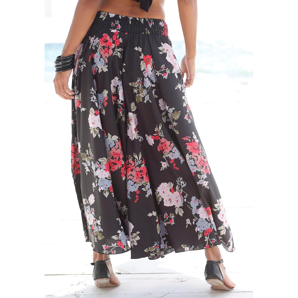 LASCANA Hosenrock mit Blumenprint Culotte extraweites Bein Wochenangebot