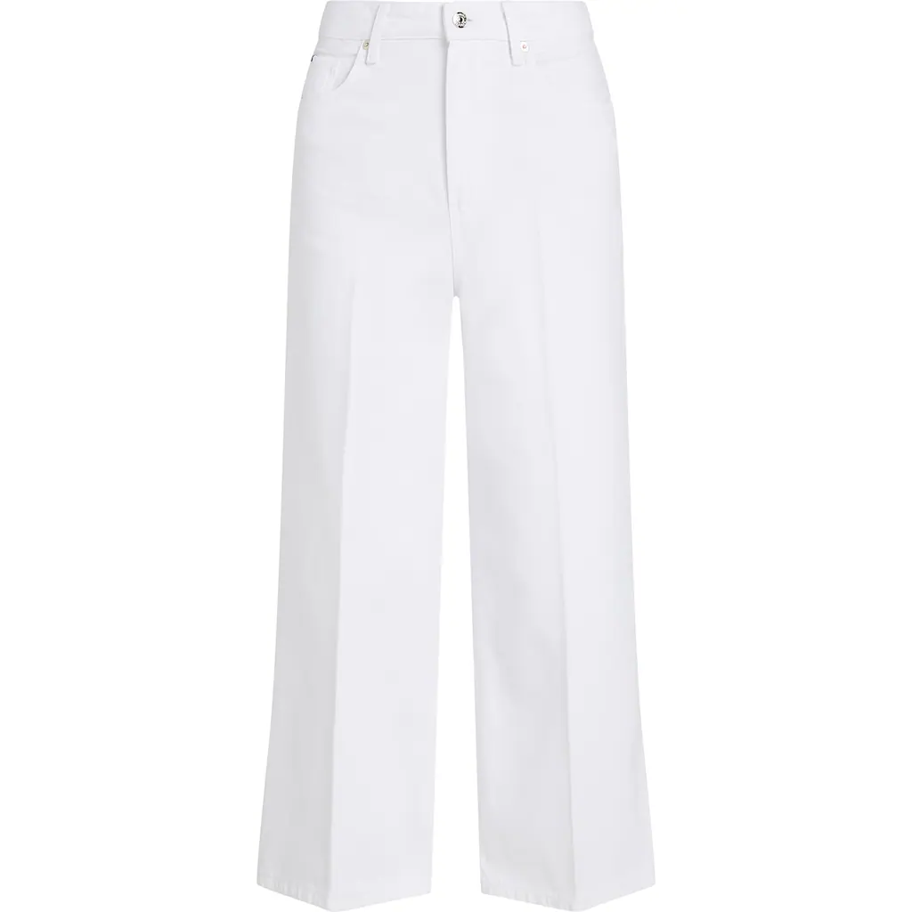 Tommy Hilfiger Weite Jeans »WIDE LEG HW LOU« mit Logo-Badge mit Nieten mit Bügelfalten Kostenlose Rückgabe