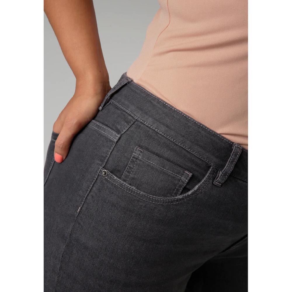 Aniston PLUS Straight-Jeans mit leichtem Used-Effekt - NEUE KOLLEKTION Kostenloser Versand