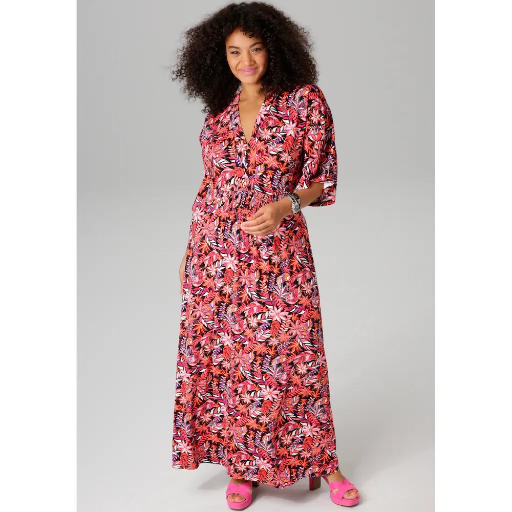 Aniston PLUS Sommerkleid in trendy Maxilänge - NEUE KOLLEKTION Exklusive Angebote