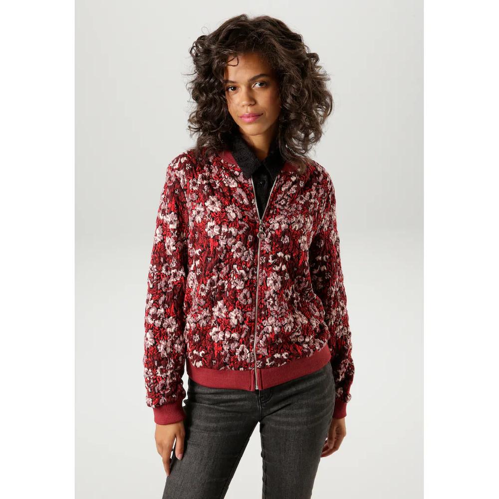 Aniston CASUAL Blouson mit kunstvollem Blumenmuster - jedes Teil ein Unikat Bestseller