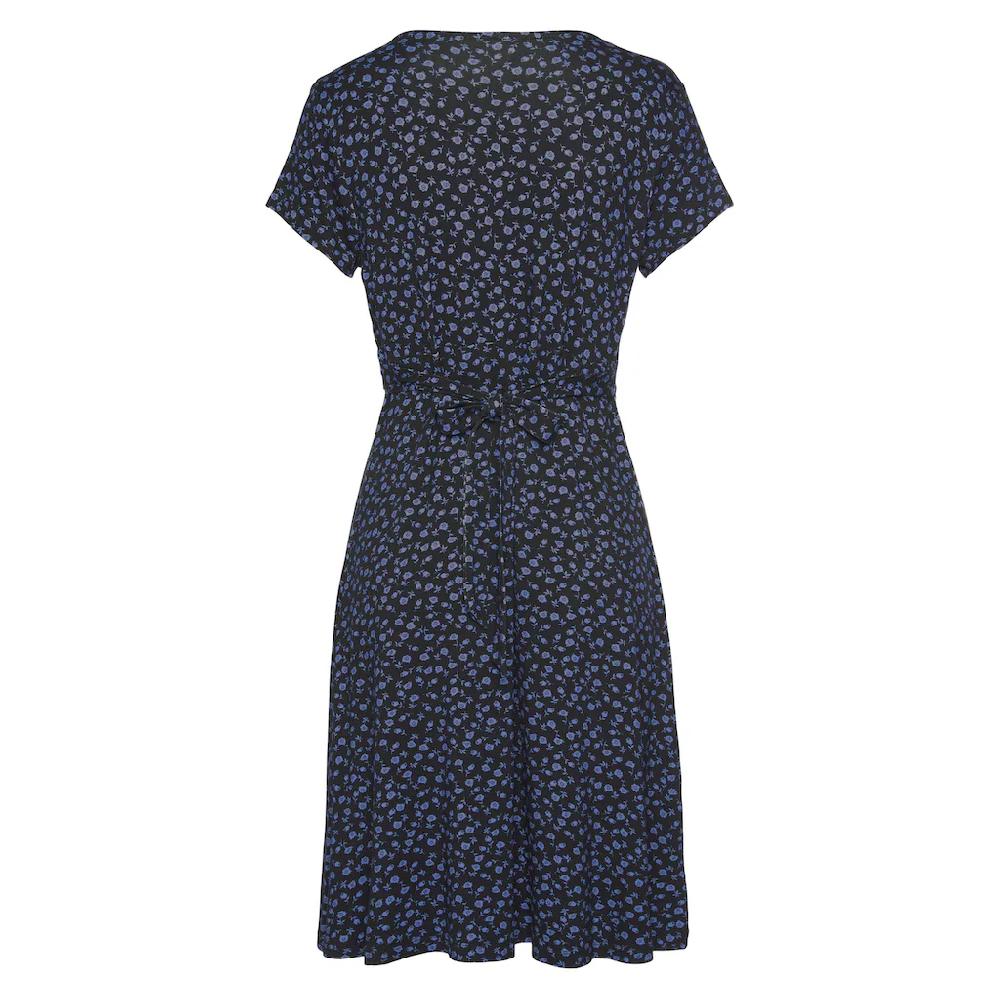 Vivance Jerseykleid mit Blümchenprint und V-Ausschnitt figurschmeichelndes Sommerkleid zollfrei