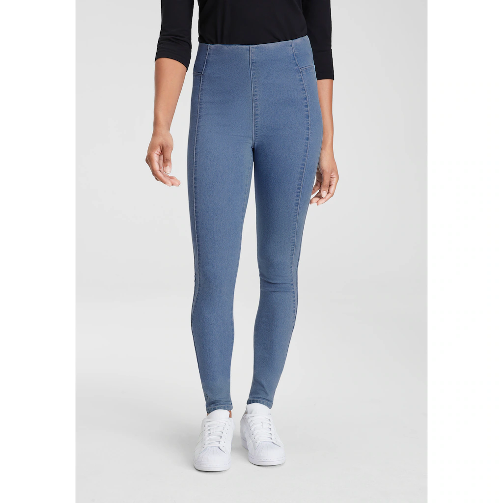 Arizona Jeansjeggings extra-eng geschnittene Beinform hohe Leibhöhe