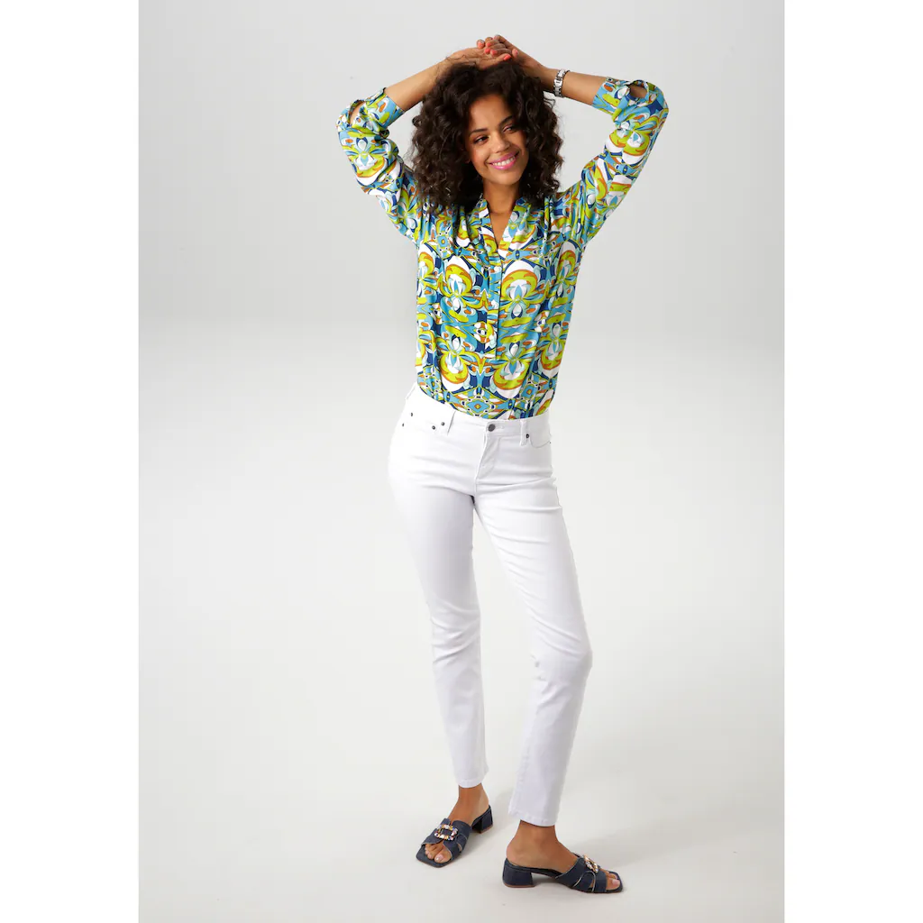 Aniston CASUAL Schlupfbluse mit extravagantem grafischen Druck - NEUE KOLLEKTION Online Shopping