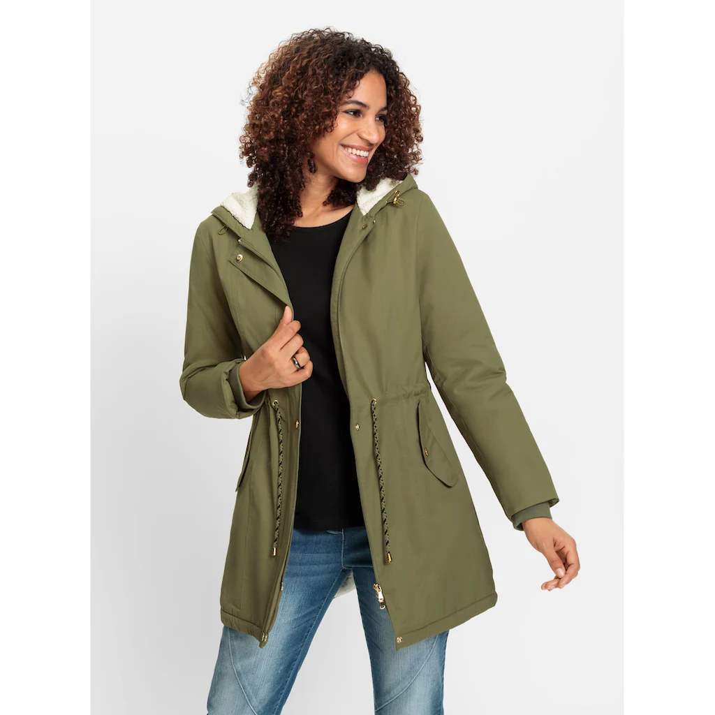 Inspirationen Langjacke mit Kapuze Exklusivangebot