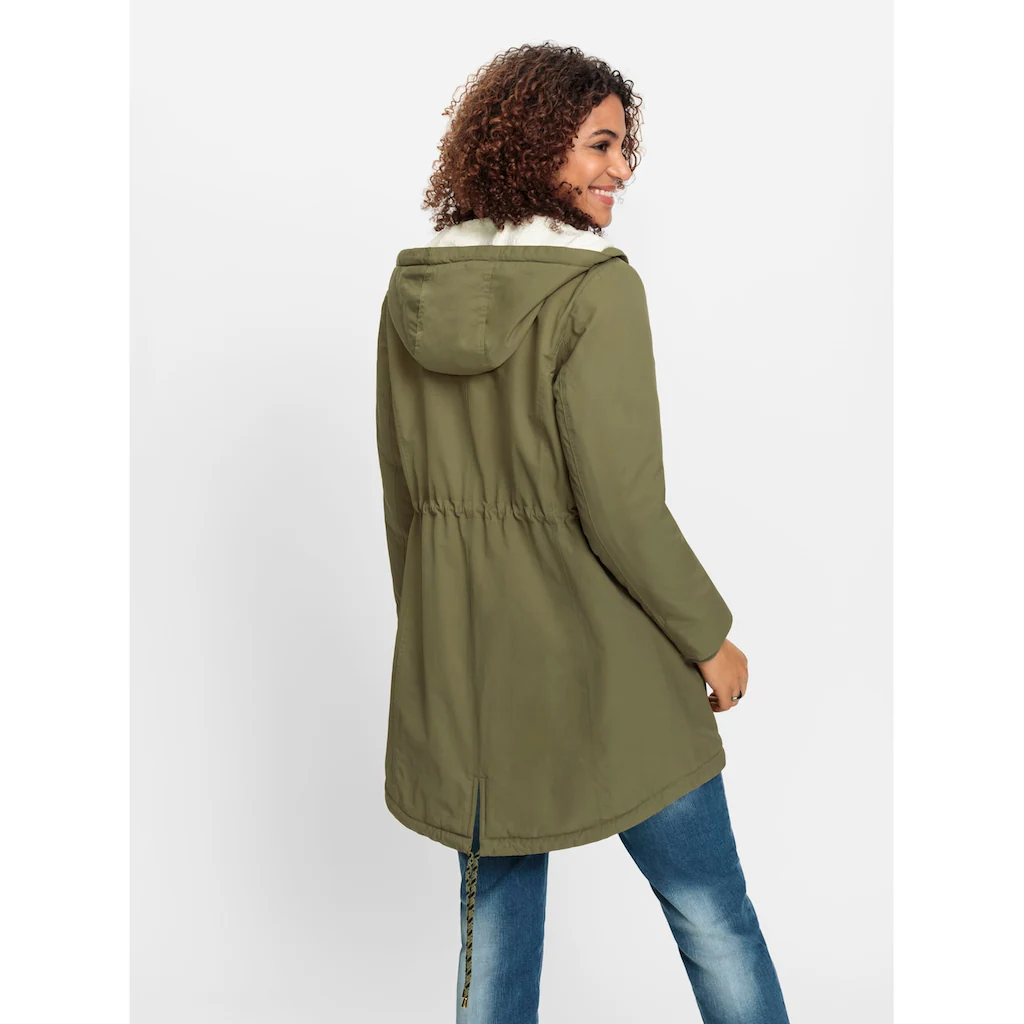 Inspirationen Langjacke mit Kapuze Exklusivangebot