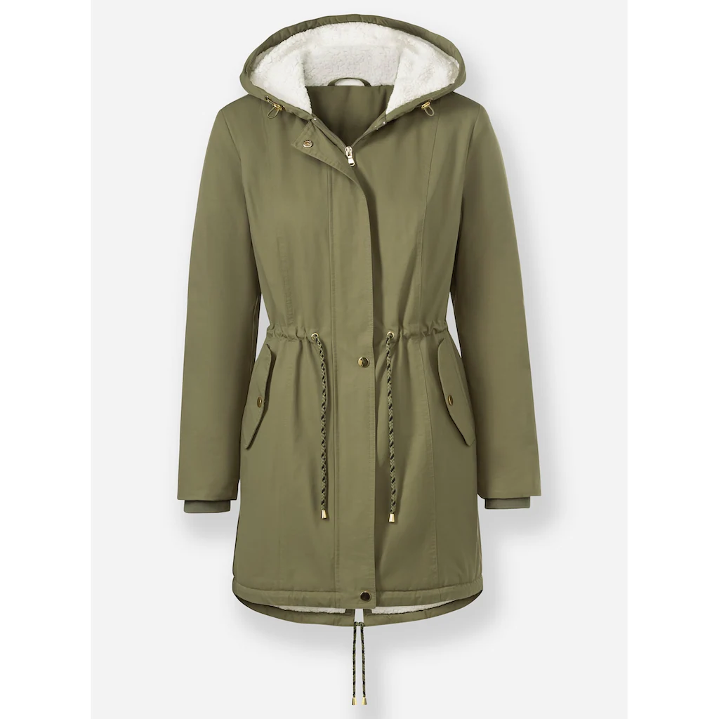Inspirationen Langjacke mit Kapuze Exklusivangebot