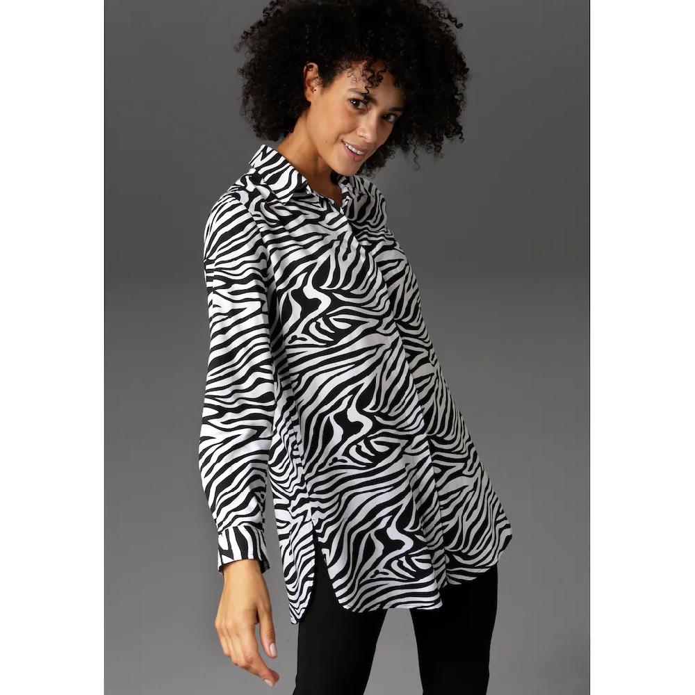 Aniston CASUAL Longbluse im Zebra-Steifen-Look Muttertagsangebot