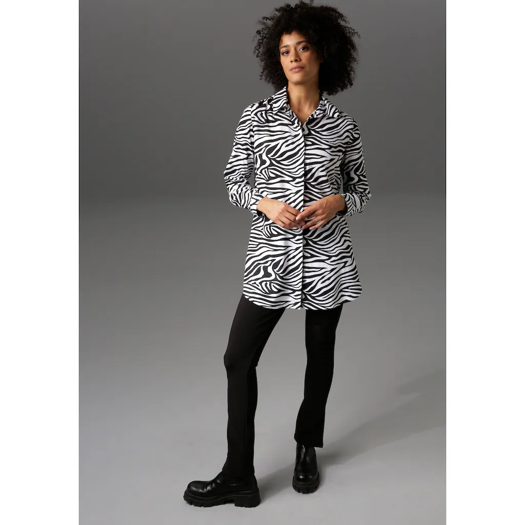 Aniston CASUAL Longbluse im Zebra-Steifen-Look Muttertagsangebot