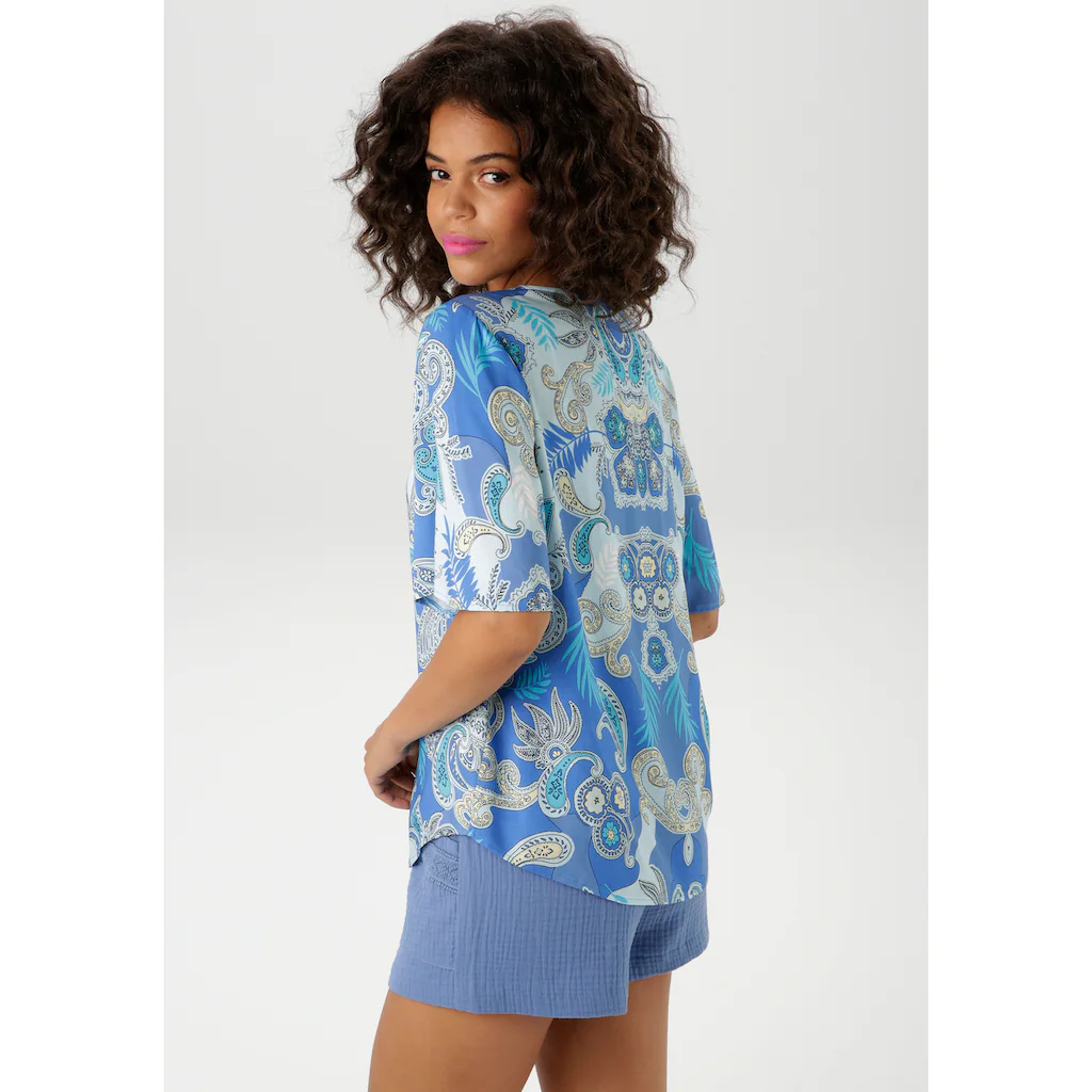 Aniston CASUAL Schlupfbluse mit großflächigem Paisley-Muster - NEUE KOLLEKTION Neueste Mode