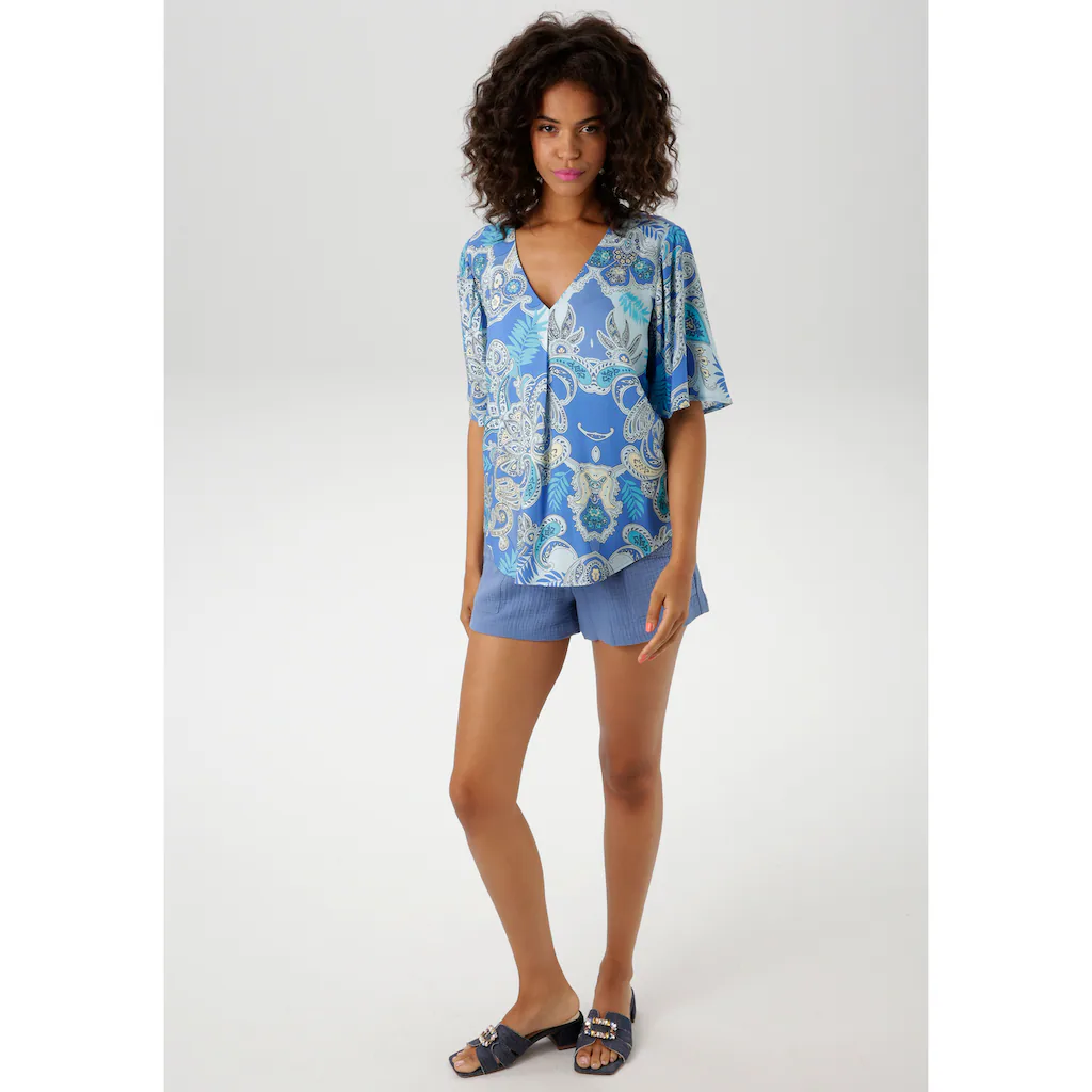 Aniston CASUAL Schlupfbluse mit großflächigem Paisley-Muster - NEUE KOLLEKTION Neueste Mode