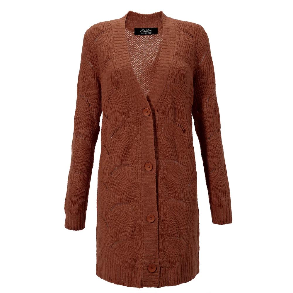 Aniston SELECTED Longstrickjacke mit Lochstrick-Muster Super Sparpreis