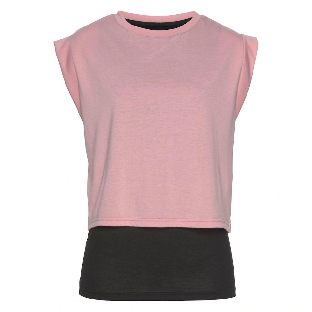 LASCANA ACTIVE 2-in-1-Shirt »Tropical« in Lagenoptik Kostenlose Rückgabe