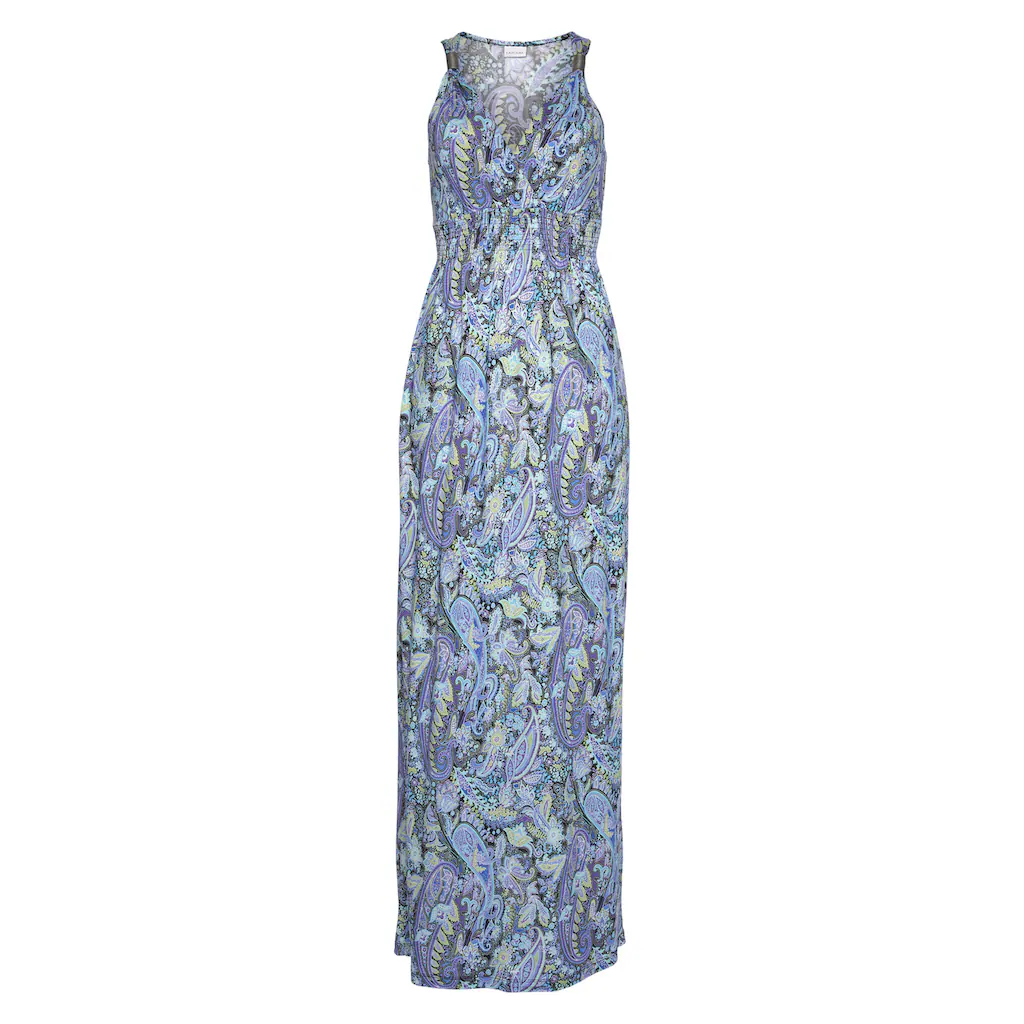 LASCANA Maxikleid mit Paisleydruck und verstellbarem Ausschnitt Sommerkleid Sonderangebot