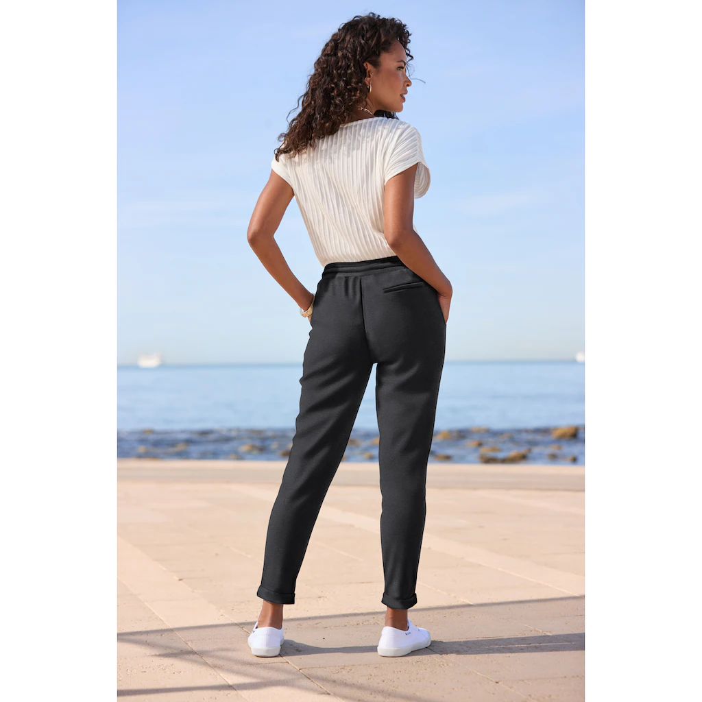 Vivance Jogger Pants mit praktischen Eingrifftaschen Schlupfhose casual-chic Lagerräumung