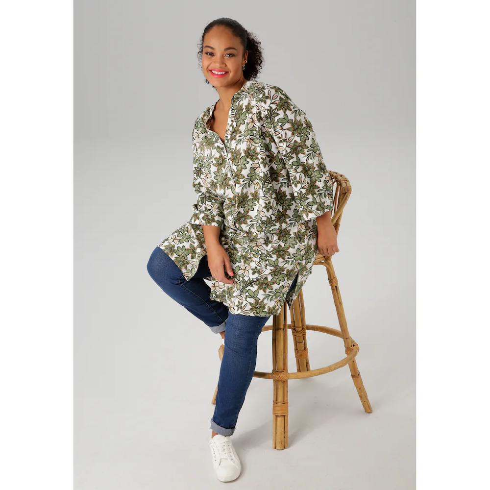 Aniston PLUS Longbluse mit farbharmonischen Blumen bedruckt - NEUE KOLLEKTION Wochenangebot